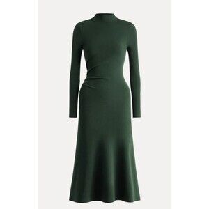Elegant Green Long Sleeve Dress